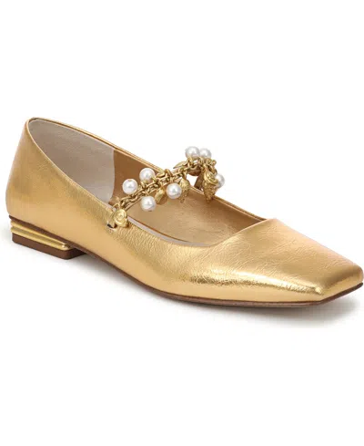 Franco Sarto Women's Tinsley Square Toe Mary Jane Flats In Gold