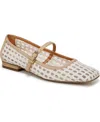 Franco Sarto Tinsley Mary Jane Flat In Ivory White Faux Leather