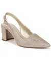 Franco Sarto Trista Slingback Pump In Platinum Fabric