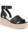 Franco Sarto Tyla Platform Wedge Sandal In Black Faux Leather