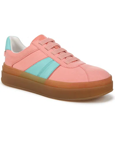 Franco Sarto Women's Vinto Lace Up Platform Sneakers In Coral Pink Fabric