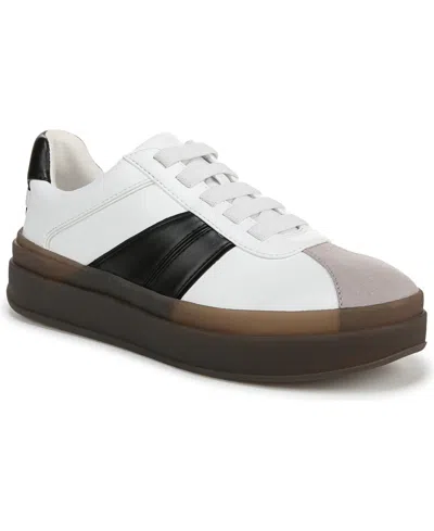 Franco Sarto Women's Vinto Lace Up Platform Sneakers In White Faux Leather