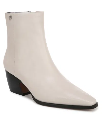 Franco Sarto Vivian Bootie In Chalk White Leather