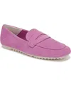 Franco Sarto Women's Zury Square Toe Penny Loafers In Orchid Purple Leather