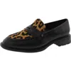 Franco Sarto Womens Animal Print Faux Leather Loafers In Multi