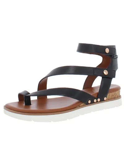 Franco Sarto Womens Faux Leather Cork Wedge Sandals In Multi