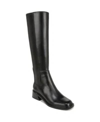 Franco Sarto Womens Giselle Square Toe Knee High Boots Regular Wide Calf In Black