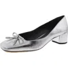 Franco Sarto Natalia Square Toe Pump In Silver