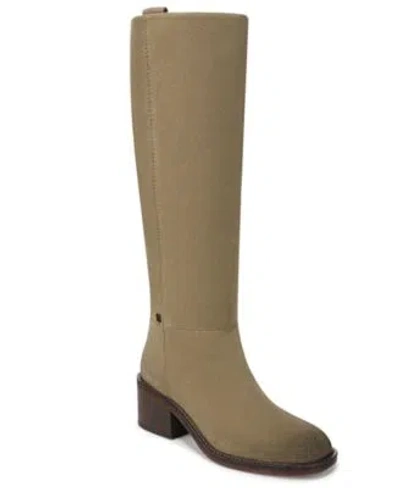 Franco Sarto Womens Niva Round Toe Zip Tall Boots Regular Wide Calf In Brown