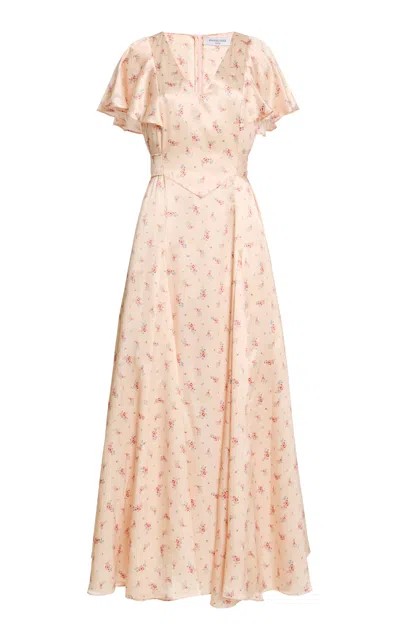 Francoise Françoise Amenis Silk Maxi Dress In Light Pink