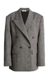 Francoise Anita Double-breasted Wool Jacket In Grey