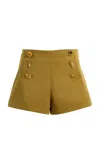 Francoise Françoise Bijou Cotton Shorts In Green