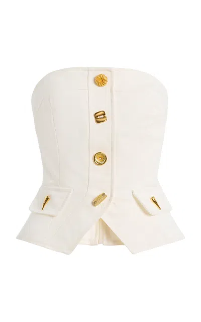 Francoise Françoise Bijou Cotton Top In White