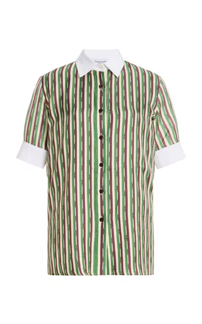 Francoise Françoise Brooklyn Silk Shirt In Stripe