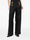 Francoise Bijou Couture Buttoned Wool Pants