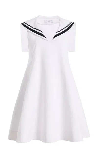 Francoise Françoise Claudia Cotton-blend Mini Dress In White