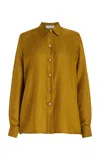 Francoise Constance Silk Top In Gold