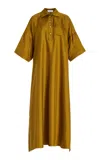 Francoise Constance Silk Tunic Dress In Gold