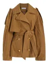 Francoise Gabi Cotton Trench Coat In Khaki