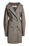 Francoise Daria Gigot Sleeve Cotton Dress In Grey