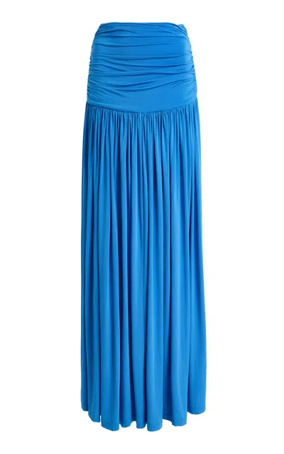 Francoise Françoise Exclusive La Isla Isabella Jersey Maxi Skirt In Blue