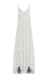 Francoise Exclusive Stevie Lace-trimmed Silk Crepe Maxi Dress In White