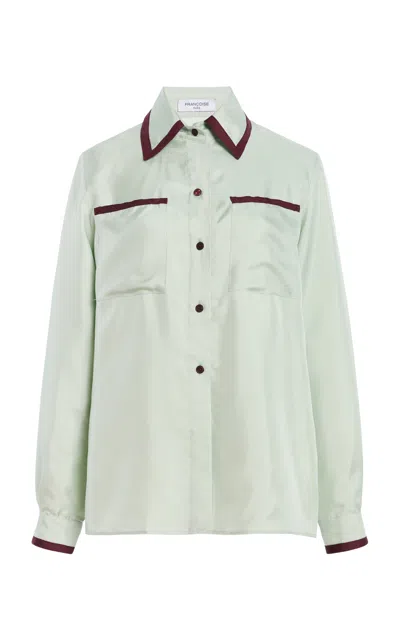 Francoise Françoise Fanny Silk Shirt In Green