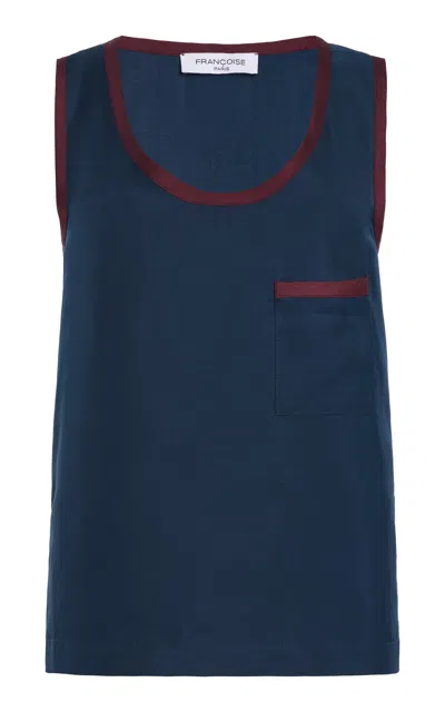 Francoise Françoise Fanny Silk Tank In Navy