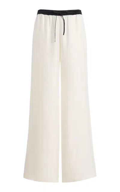 Francoise Françoise Fanny Silk Wide-leg Pants In White