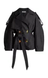 Francoise Gabi Cotton-denim Jacket In Dark Wash