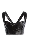 Francoise Giada Cotton Bustier Top In Black