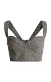 Francoise Giada Cotton Wool Top In Grey