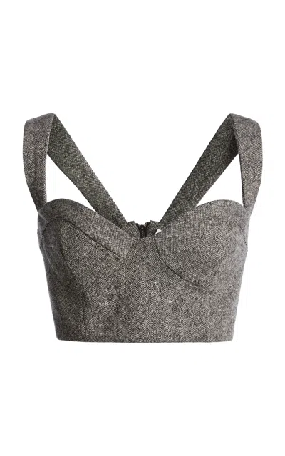 Francoise Giada Cotton Wool Top In Grey