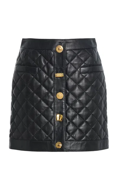 Francoise Françoise Gracie Leather Mini Skirt In Black