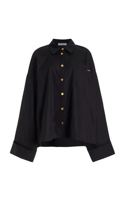 Francoise Joe Oversized Cotton Shirt In Black