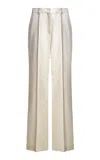 Francoise Julia Cotton-silk Trouser In Ivory