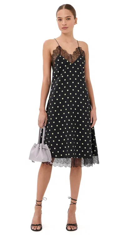 Francoise Layla Dress Polka Dot Black And White