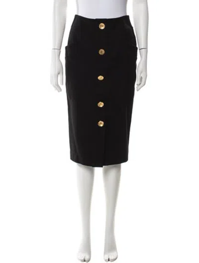 Pre-owned Francoise Midi Length Skirt In Black
