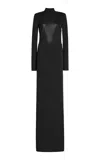 Francoise Mireille Cutout High-neck Maxi Dress In Black