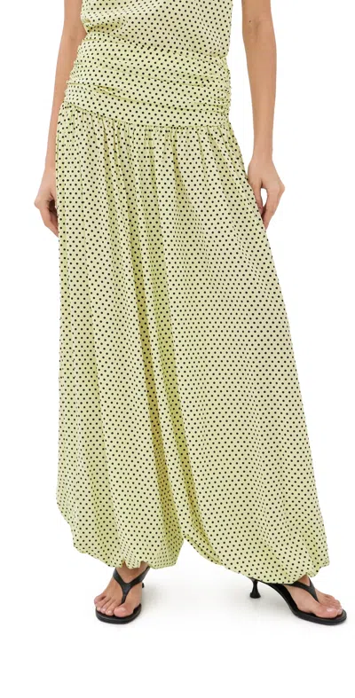 Francoise Nora Balloon Pants Lemon Polka Dot In Multi