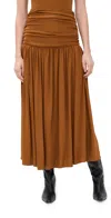Francoise Nora Skirt Walnut In Brown