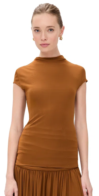Francoise Nora Top Walnut In Orange