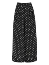 Francoise Polka-dot Palazzo Pants In Black,white