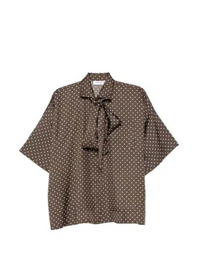 Francoise Hemd Mit Polka Dots In Brown