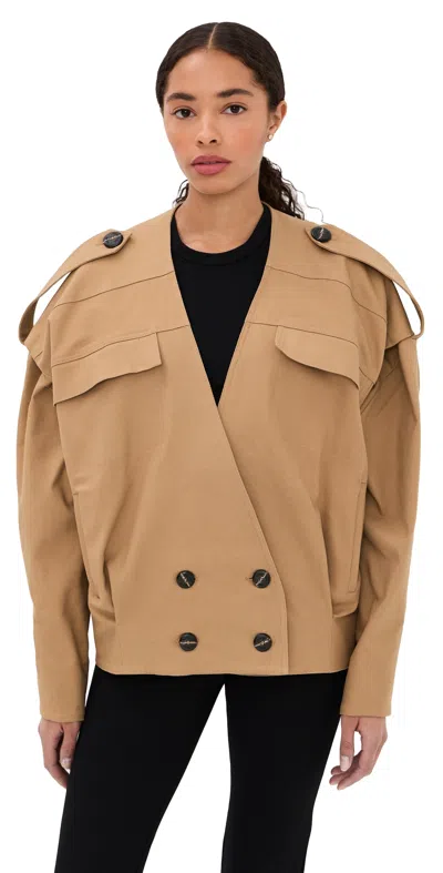 Francoise Romy Jacket Beige In Brown