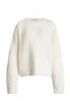 Francoise Rory Angora Sweater In White