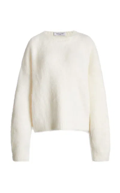 Francoise Rory Angora Sweater In White