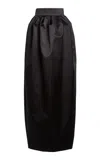 Francoise Sasha Satin Maxi Skirt In Black