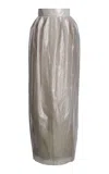 Francoise Sasha Silk Maxi Skirt In Silver