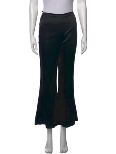 Pre-owned Francoise Silk Flared Pants In Black
